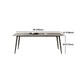 Set da pranzo moderno grigio Set tavolo da pranzo rettangolare da 1/4/7 pezzi con piano in pietra
