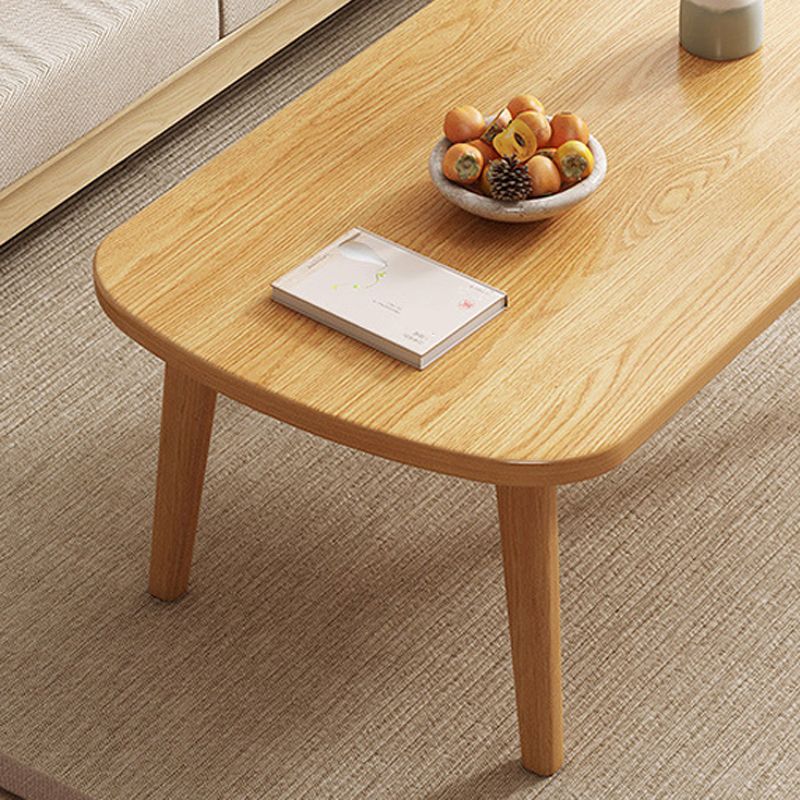 Mesa de centro rectangular de madera de 17,7" de altura con 4 patas para sala de estar