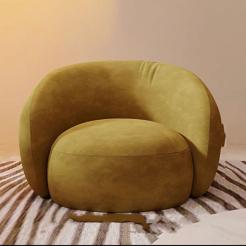 Divano in stile moderno letto curvo curvo con cuscini di spugna riempiti con bracciolo inclinato