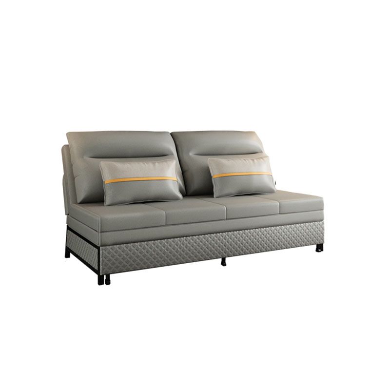 Divano regolabile del divano in fico in pelle cucitura cullata divano posteriore in grigio