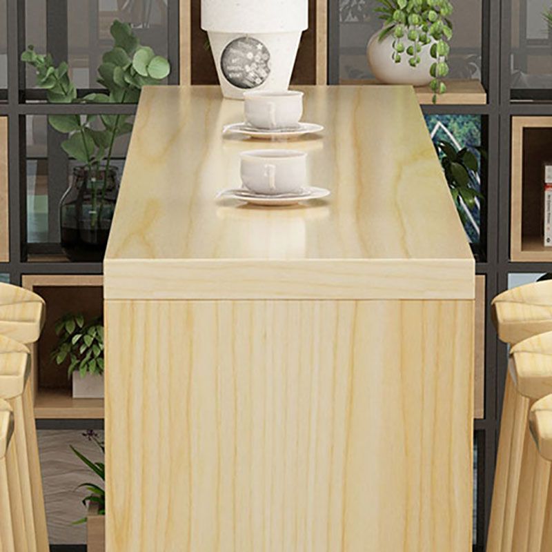 Industrial Natural Wood Bar Table Rectangle Top 41.34"H Indoor Bistro Table Clearhalo 'Bar Furniture' 'Bar Tables' 'bar_tables' 'furn' 'furn_bar_tables' 'Furniture' 'furniture_bar_tables' 'Kitchen & Dining Furniture' 'kitchen&dining_furn' 'kitchen' 1200x1200_ef38d1b4-2f56-437b-a73b-772c012f923c