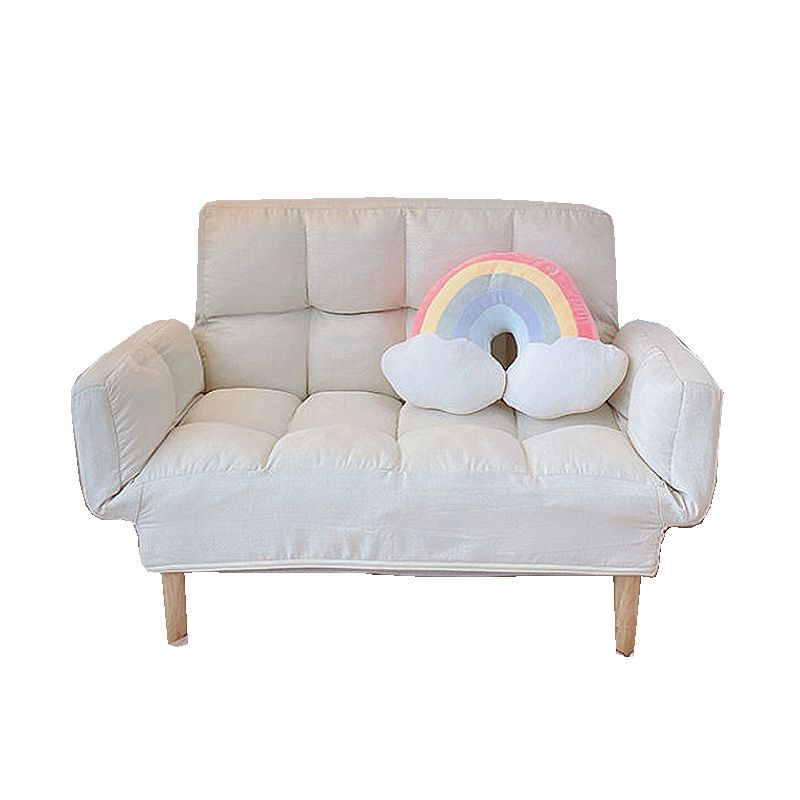 Scandinavian Cotton-Blend Sofa Convertible Tufted Sofa Bed with Pillows Clearhalo 'furn' 'furn_sofas' 'Furniture' 'furniture_sofas' 'Living Room Furniture' 'Sofa' 'sofas' 1200x1200_ef3a230c-bce0-4b9a-b545-f8bc947f7a30