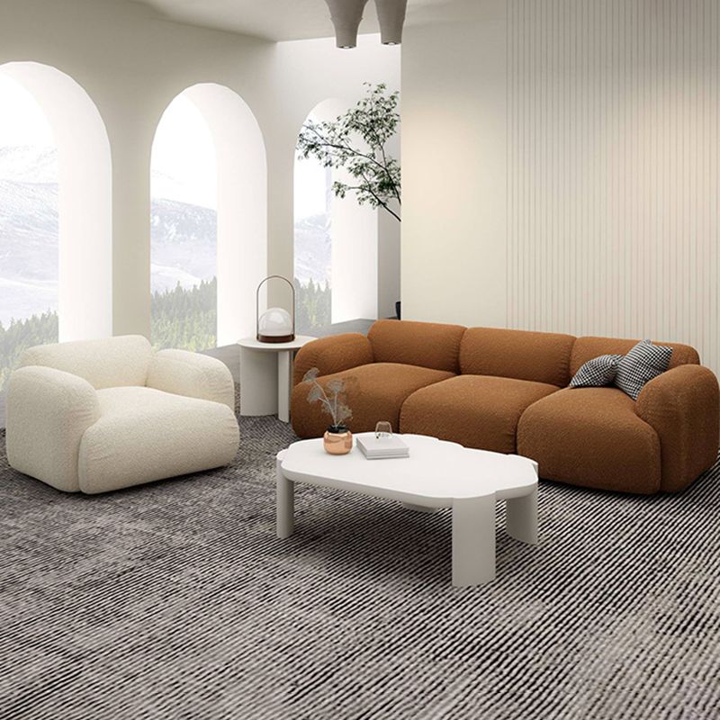 Stoff gerollt Armsofa zeitgenössischer Standard -Sofa für Wohnzimmer