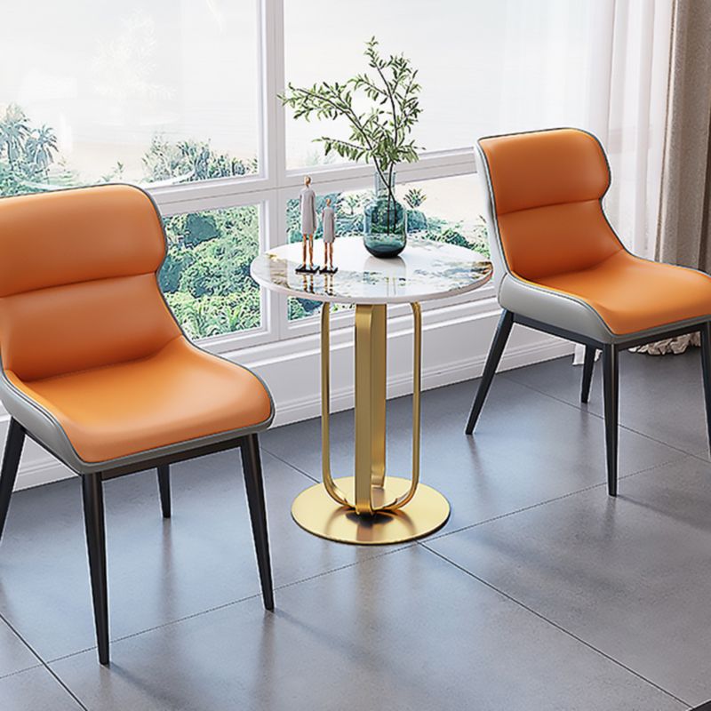 21.65-inch Tall Round Side Glam Metal Frame Stone Top Sofa Side End Table Clearhalo 'Coffee & Accent Tables' 'End & Side Tables' 'end_side_tables' 'furn' 'furn_end_side_tables' 'Furniture' 'Living Room Furniture' 1200x1200_ef3bfb8b-ffc2-467c-b44c-187f47ad4210