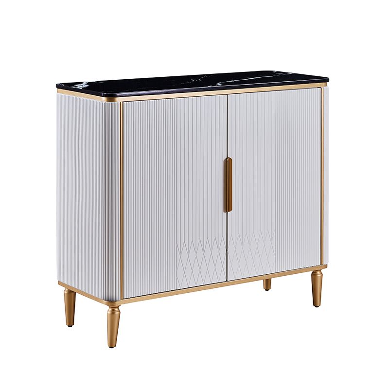 Mesa del aparador de mármol de tablero lateral contemporáneo con puertas para el comedor