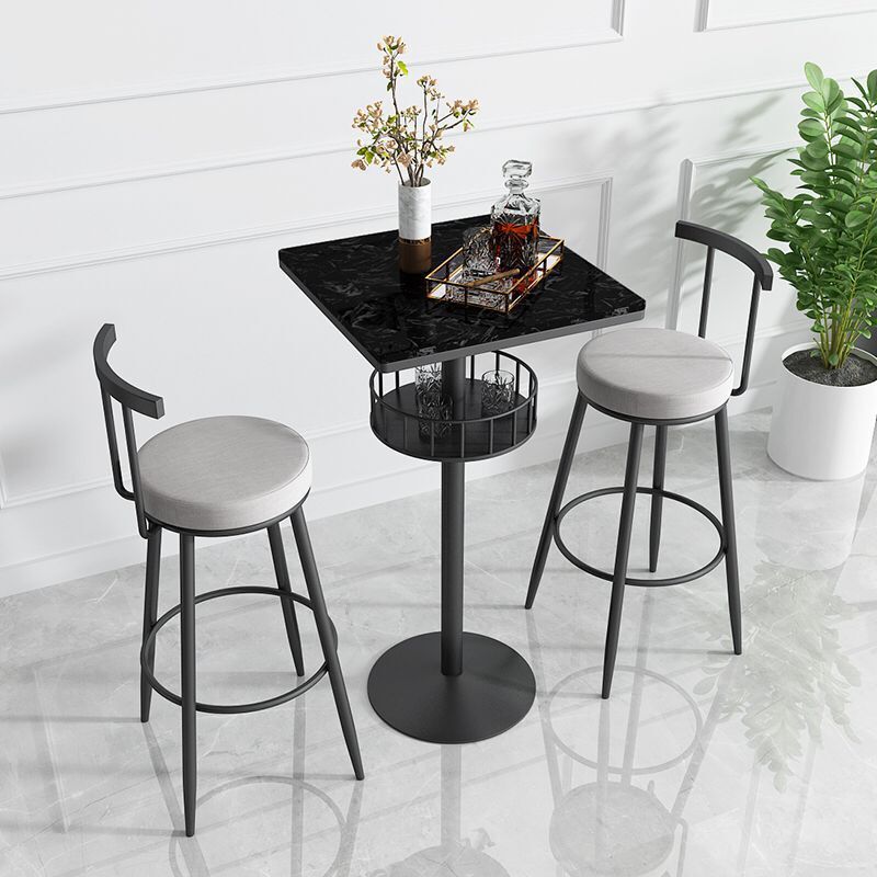 Scandinavian Metal Barstool Fabric Counter Stool in Matte Finish Clearhalo 'Bar Furniture' 'Bar Stools' 'bar_stools' 'furn' 'furn_bar_stools' 'Furniture' 'Kitchen & Dining Furniture' 1200x1200_ef3fa4bb-8d8b-4940-b417-d7e8ebe7d600