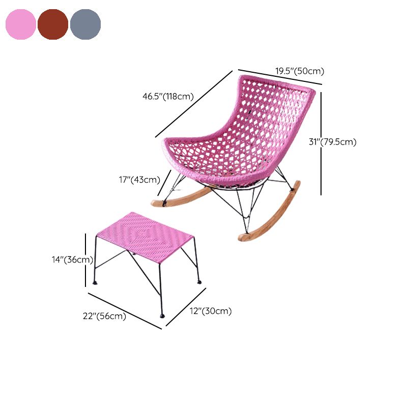 Contemporary Rattan Rocker Chair Water Resistant Rocking Chair for ...