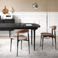 Minimalistisches Design Open Back Side Stühle Leder Essstühle