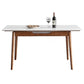 Modern Rectangle Dining Room Table Sintered Stone Extendable Kitchen Desk