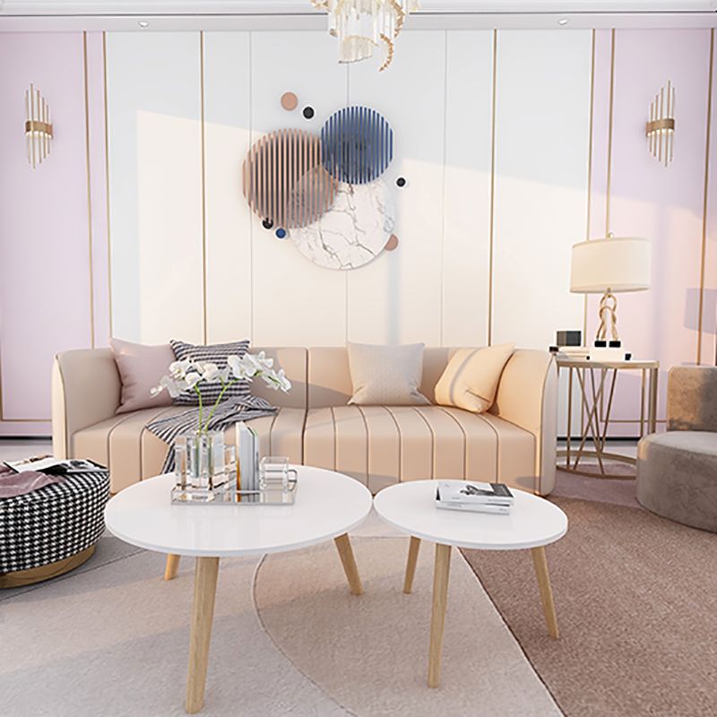 3/4 Legs Base Design Wood-based Craft/white Square/round Coffee Table Clearhalo 'Coffee & Accent Tables' 'Coffee Tables' 'coffee_tables' 'furn' 'furn_coffee_tables' 'Furniture' 'furniture_coffee_tables' 'Living Room Furniture' 1200x1200_ef440105-faab-4ac8-b139-83733dbf0261