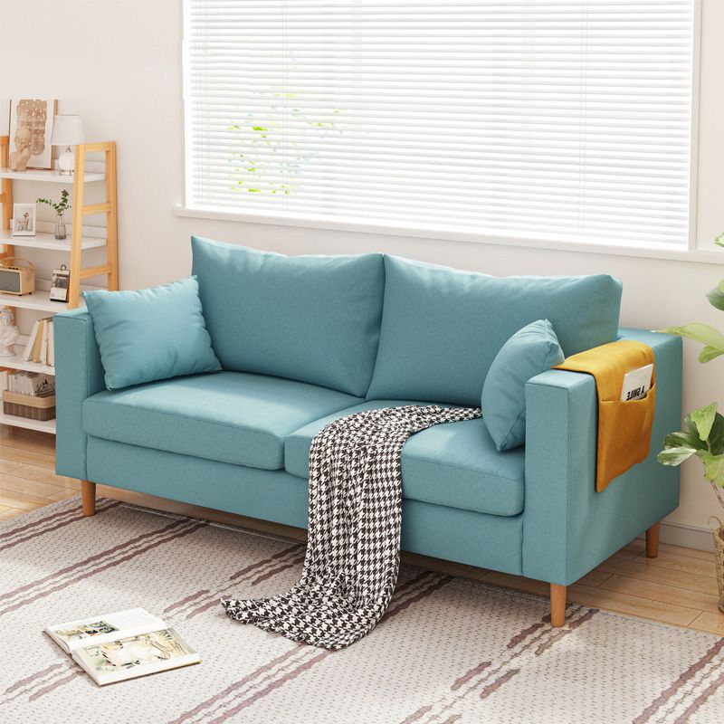 ボーナスルーム用の現代的な四角い腕のソファ染色抵抗性ファブリックデッキー