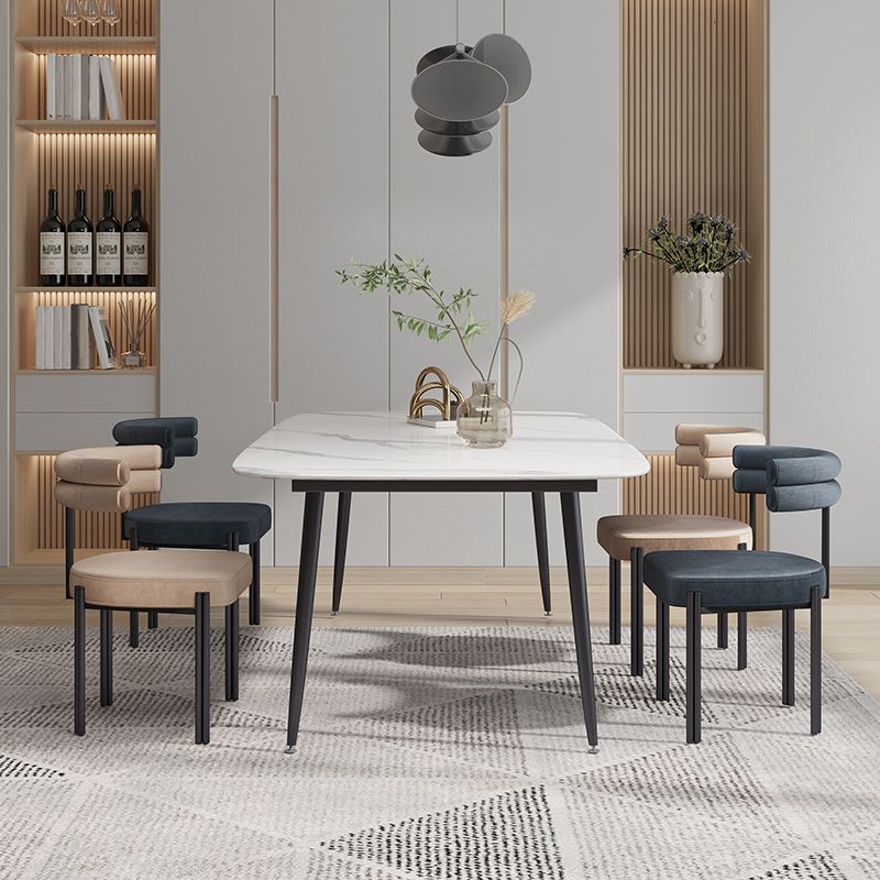 Modern Style Home Side Chair Open Back Upholstered Designer Dining Room Chair Clearhalo ' kitchen&dining_furn' 'Dining Chairs' 'Dining Tables & Seating' 'dining_chair' 'furn' 'furn_dining_chair' 'Furniture' 'furniture_dining_chair' 'Kitchen & Dining Furniture' 'kitchen' 1200x1200_ef4862fa-9d71-41b0-a066-0bb038846114