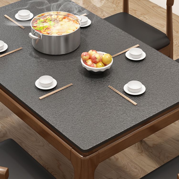 Modern Stone Rectangle Dining Table Rubber Wood Base for Dining Room Clearhalo 'Dining Tables & Seating' 'Dining Tables' 'dining_table' 'furn' 'furn_dining_table' 'Furniture' 'Kitchen & Dining Furniture' 1200x1200_ef499425-bd15-4476-af70-cb416a4f14ba
