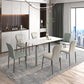 Contemporary Metal Dining Room Chairs PU Leather Dining Chairs for Home Use Clearhalo ' kitchen&dining_furn' 'Dining Chairs' 'Dining Tables & Seating' 'dining_chair' 'furn' 'furn_dining_chair' 'Furniture' 'furniture_dining_chair' 'Kitchen & Dining Furniture' 'kitchen' 1200x1200_ef49ab56-5e0c-4da5-adf9-88db236f1d01