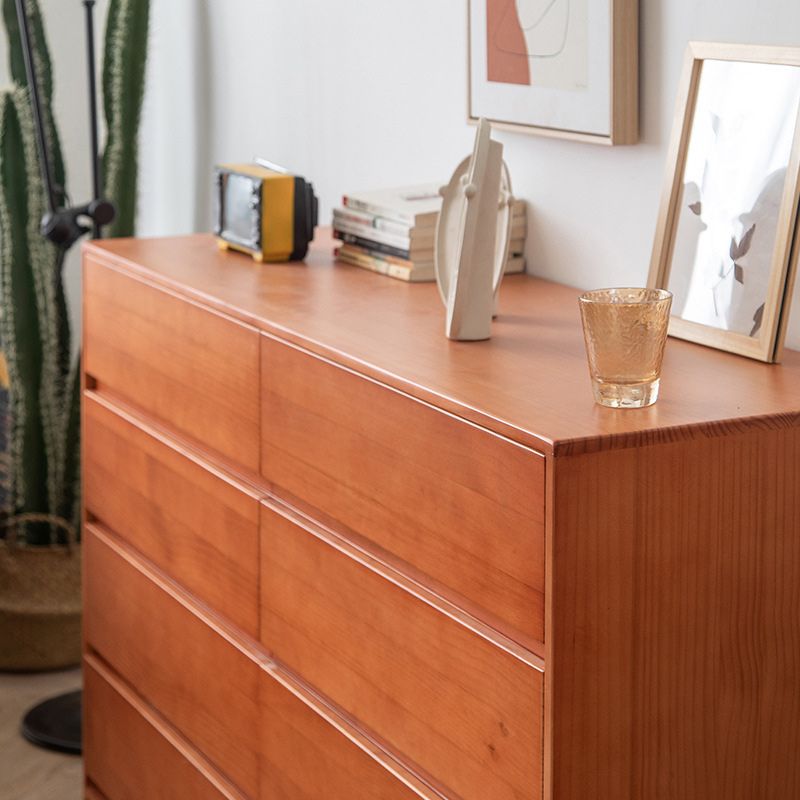 Poitrine d'accentuation du bois de pin contemporain avec 8 tiroirs coffre standard