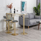 Modern Bar Table Artificial Marble Top 42-inch Height Pub Table for Dining Room Clearhalo 'Bar Furniture' 'Bar Tables' 'bar_tables' 'furn' 'furn_bar_tables' 'Furniture' 'furniture_bar_tables' 'Kitchen & Dining Furniture' 1200x1200_ef4f2e98-c488-4b89-a4e4-c0ed6c9884f3