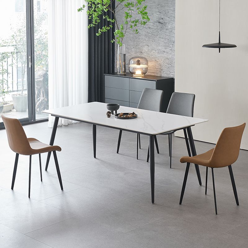 Industrial Rectangle 4-foot Home Furniture Stone Dining Site Table for Home Clearhalo ' dining_table' 'Dining Tables & Seating' 'Dining Tables' 'furn' 'furn_dining_table' 'Furniture' 'furniture_dining_table' 'Kitchen & Dining Furniture' 'kitchen&dining_furn' 'kitchen' 'kitchen_dining_table' 1200x1200_ef503c22-5e1f-4591-bd22-599b7b42c8de