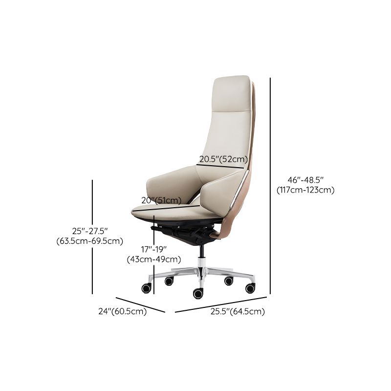 Modern Leather Managers Chair No Arm Executive Chair for Office Clearhalo 'furn' 'furn_office_chair' 'Furniture' 'Office Chairs' 'Office Furniture' 'office_chair' 1200x1200_ef5129c0-d740-4edc-abb2-d2a393a95330