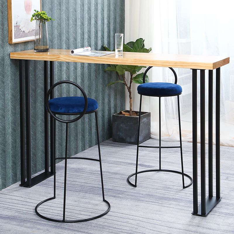 Tavolo da vino da bar in slitta industriale rettangolo interno in legno massiccio tavolino