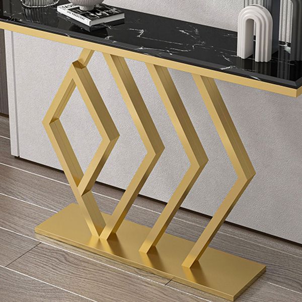 Tavolo da divano di divano console in marmo contemporaneo tavolo da ferro rettangolare per sala