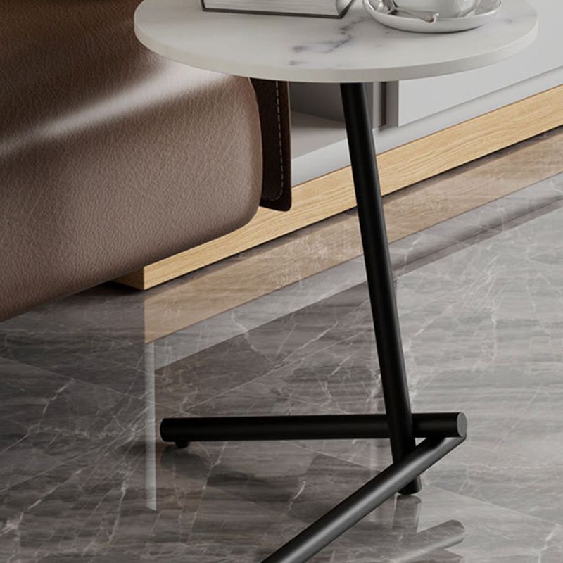 Pedestal Round End Table Minimalist Side End Table for Living Room Clearhalo 'Coffee & Accent Tables' 'End & Side Tables' 'end_side_tables' 'furn' 'furn_end_side_tables' 'Furniture' 'Living Room Furniture' 1200x1200_ef51ef7b-3a7d-4af8-97a5-1aded66d293a