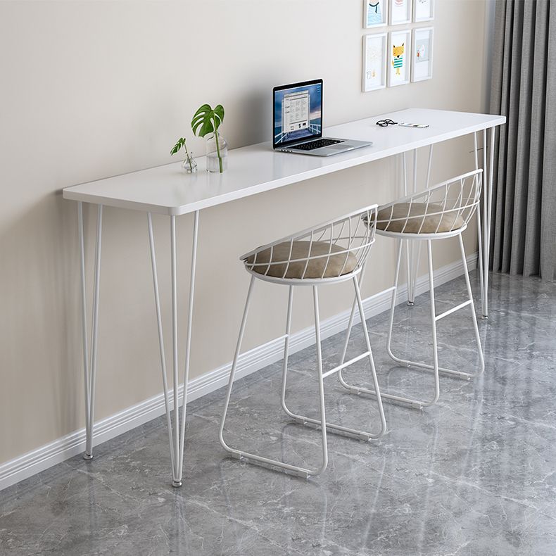 Wood Bar Dining Table Modern Rectangle Bar Table with Four Legs base for Dining Room Clearhalo 'Bar Furniture' 'Bar Tables' 'bar_tables' 'furn' 'furn_bar_tables' 'Furniture' 'furniture_bar_tables' 'Kitchen & Dining Furniture' 1200x1200_ef52b611-4613-4566-a2d5-fb71e56e7033