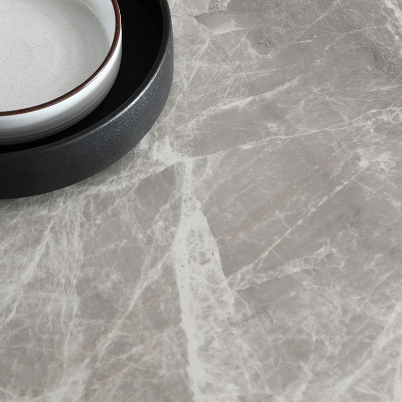 Ensemble de table de cuve à pierre gris haut brillant 1/4/5/6/7 pièces modernes