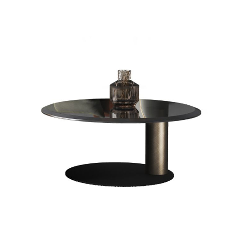 Nordic Style Cocktail Table Walnut/black Wood Round Coffee Table Clearhalo 'Coffee & Accent Tables' 'Coffee Tables' 'coffee_tables' 'furn' 'furn_coffee_tables' 'Furniture' 'furniture_coffee_tables' 'Living Room Furniture' 1200x1200_ef5322f7-8375-4167-8c65-470f5d7bb51c