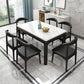 Rectangle Dining Site Table Contemporary Style Faux Marble Furniture