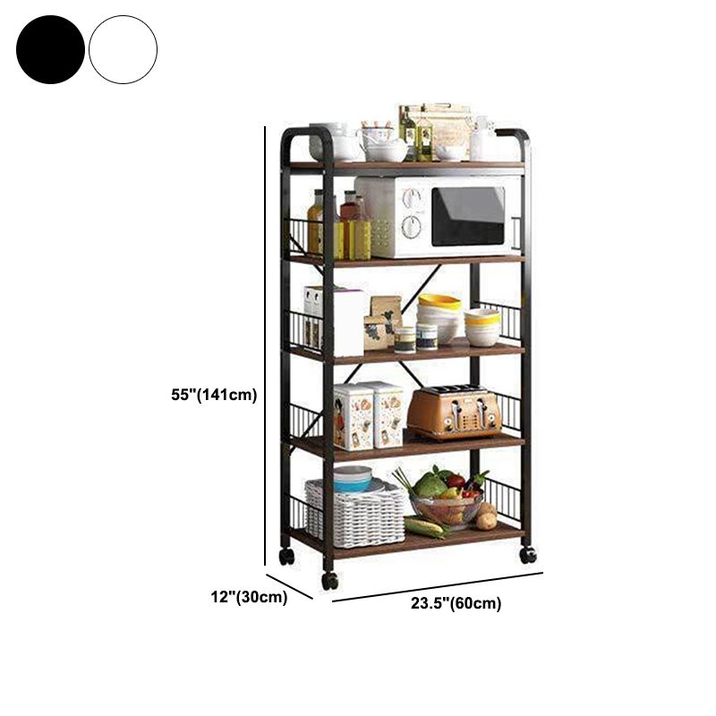 11.8 "Échelle de large étagère de livre contemporain Home Metal Libshelf
