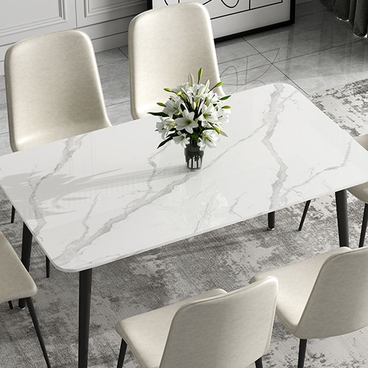 Modern 1/2/5/7 Pieces Dining Set Rectangle Sintered Stone Dining Table Set Clearhalo 'Dining Room Sets' 'Dining Tables & Seating' 'dining_room_set' 'furn' 'furn_dining_room_set' 'Furniture' 'furniture_dining_room_set' 'Kitchen & Dining Furniture' 'kitchen&dining_furn' 'kitchen' 1200x1200_ef5a2e04-335e-4f2c-9e05-f4de9ebbc384
