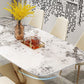 Metal Traditional Luxury Rectangle Dining Table Sintered Stone Top Table with Pedestal Base Clearhalo ' dining_table' 'Dining Tables & Seating' 'Dining Tables' 'furn' 'furn_dining_table' 'Furniture' 'furniture_dining_table' 'Kitchen & Dining Furniture' 'kitchen&dining_furn' 'kitchen' 'kitchen_dining_table' 1200x1200_ef5e51e0-6628-4169-8d43-394e85112606