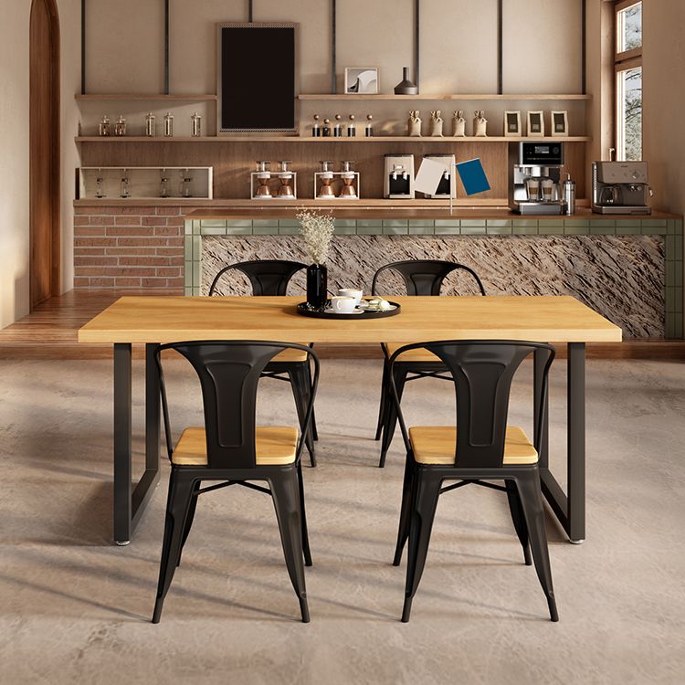 工業用のソリッドウッドダイニングテーブルセット1/5ピースキッチン用ダイニングセット