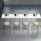 Glam 1/5/9 Pieces Counter Height Set Rectangle White Legs Indoor Pub Dining Set Clearhalo 'Bar Furniture' 'furn' 'furn_home_bar_bar_sets' 'Furniture' 'Home Bars & Bar Sets' 'home_bar_bar_sets' 'Kitchen & Dining Furniture' 1200x1200_ef61ca9b-83d2-4e91-ac9f-dfdb2ed1d4a0