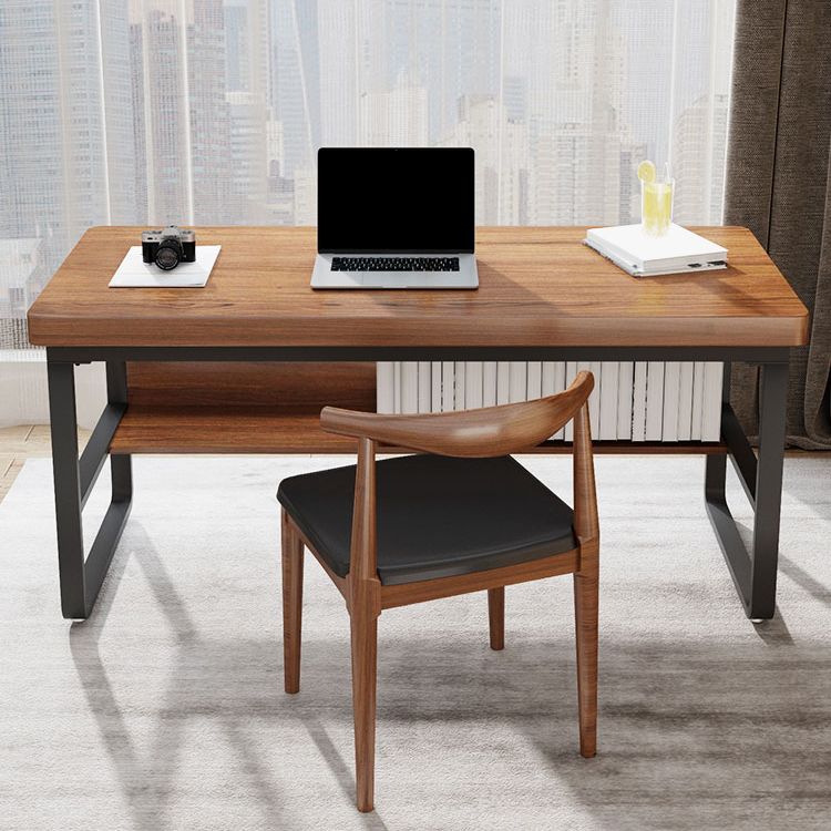 29,25 inch H Hedendaags kantoor Desk rechthoek Rechthoek Massief Wood Writing Desk