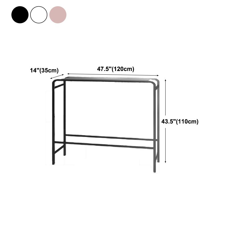 White and Pink Modern Style Bar Table in Wood and Metal Bar Table Milk Tea Shop Bar Table Clearhalo 'Bar Furniture' 'Bar Tables' 'bar_tables' 'furn' 'furn_bar_tables' 'Furniture' 'furniture_bar_tables' 'Kitchen & Dining Furniture' 1200x1200_ef620fb9-efed-403e-86b0-b3b3f2b769b9