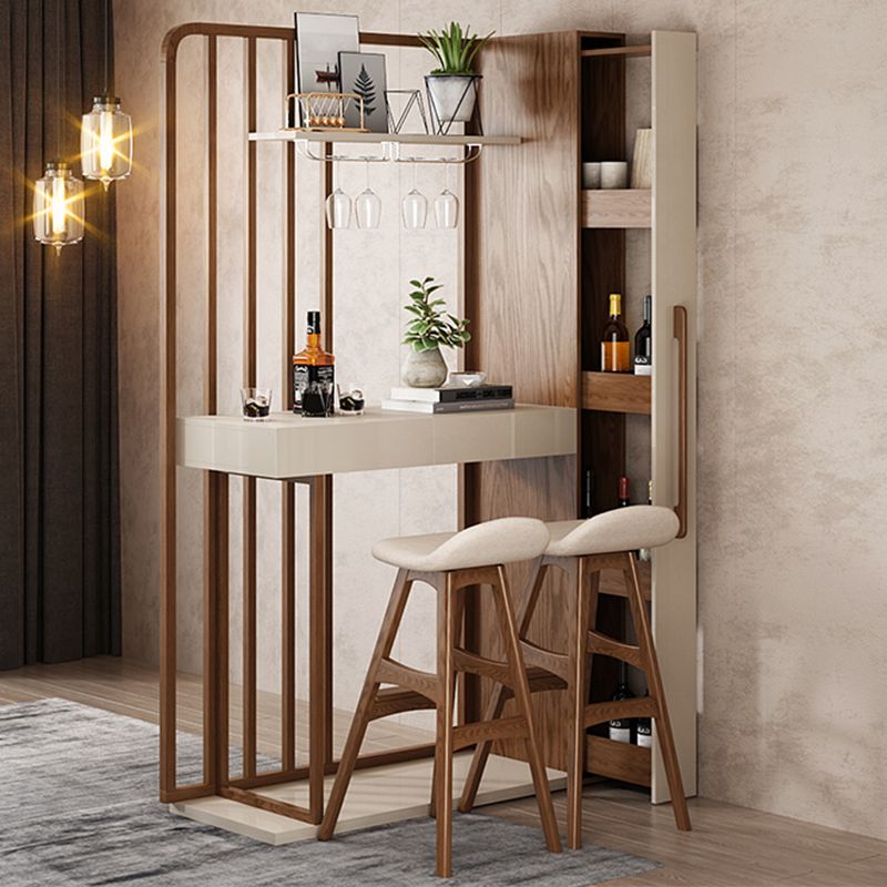 Juego de altura de mostrador contemporáneo Juego de mesa y taburete de 1/2/3 piezas