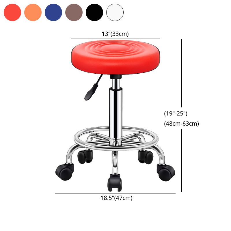 Contemporary Leather Adjustable Barstool Bristol Bar Stool with Round Clearhalo 'Bar Furniture' 'Bar Stools' 'bar_stools' 'furn' 'furn_bar_stools' 'furniture_bar_stools' 'Kitchen & Dining Furniture' 'kitchen&dining_furn' 'kitchen' 'kitchen_furn' Furniture' 1200x1200_ef629d5f-890c-4c7e-8a39-c0495fbb87a9