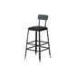 Industrial Table and Stool Set 1/4/7 Pcs Solid Wood Bar Table with Iron Base Stools Clearhalo 'Bar Furniture' 'furn' 'furn_home_bar_bar_sets' 'Furniture' 'Home Bars & Bar Sets' 'home_bar_bar_sets' 'Kitchen & Dining Furniture' 1200x1200_ef62baa7-dc80-4220-a078-7743e0bd3487