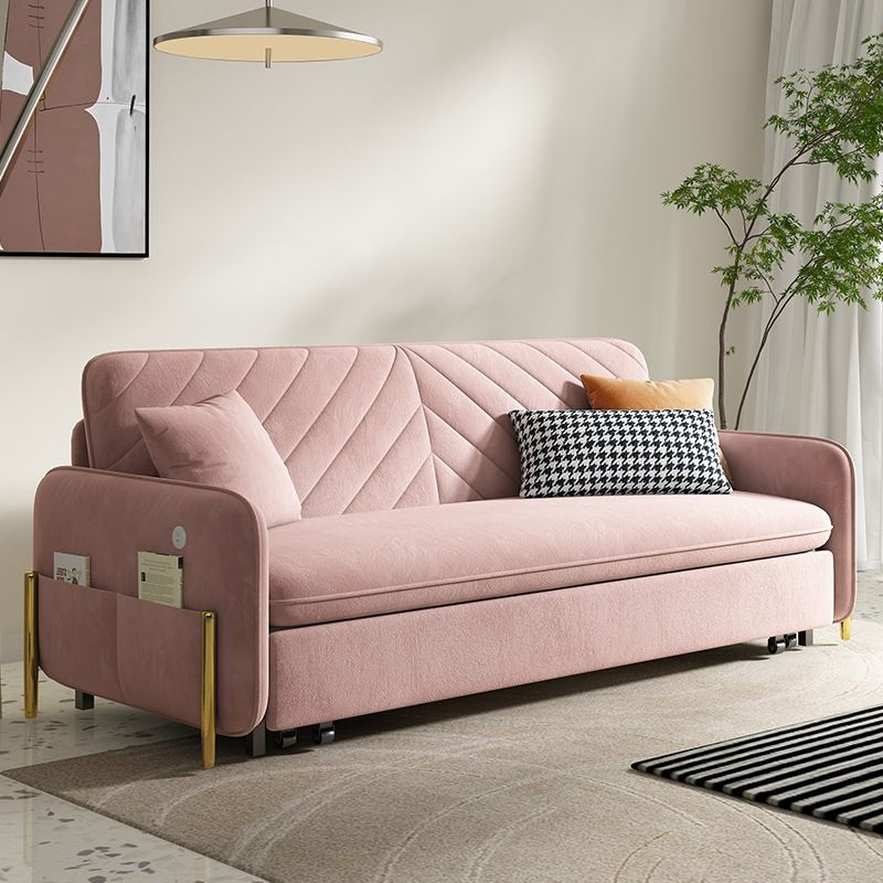 31,49 "Suip de velours rose de largeur de largeur avec matelas détachable