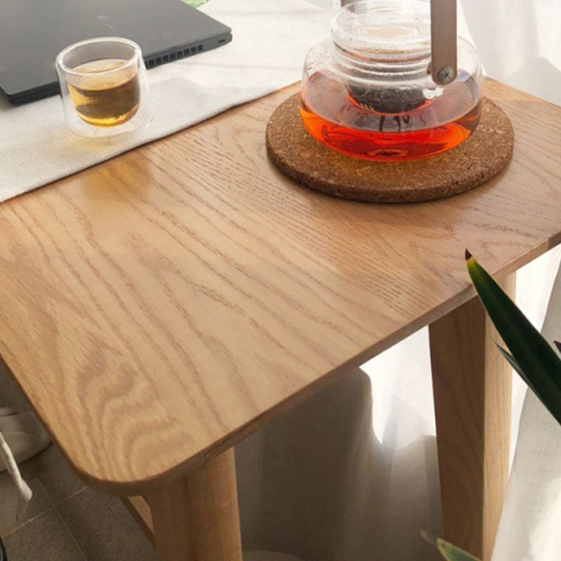 Tavolino da pranzo in legno in legno massiccio basato in legno contemporaneo da 41,3 pollici tavolo da vino da banco