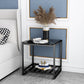 Contemporary Faux Marble Accent Table Nightstand 19.7" Tall Bed Nightstand Clearhalo 'Bedroom Furniture' 'furn' 'furn_night_stand' 'Furniture' 'night_stand' 'Nightstands' 1200x1200_ef66bac9-bf09-4e9d-bcfe-c8ec0d2f4fef