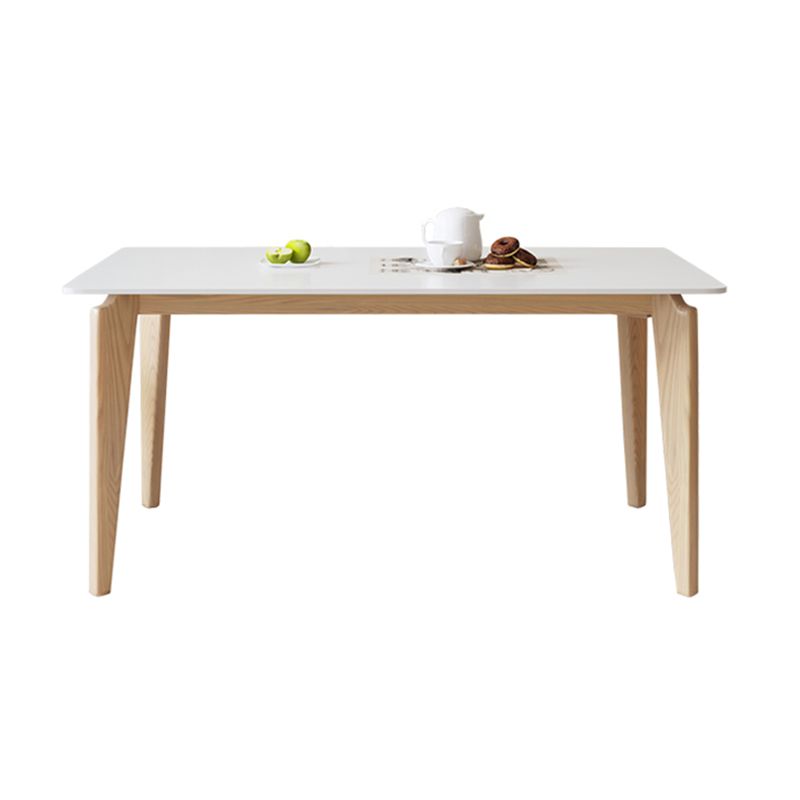 コンテンポラリーダイニングセット1/5 PCSソリッドウッドフレームダイニングテーブルと椅子