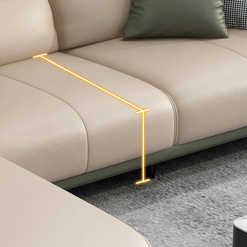 Genuine Leather High Back Pillow Top Arm Sofa and Sectional with Storage Clearhalo 'furn' 'furn_sectionals' 'Furniture' 'furniture_sectionals' 'kitchen' 'kitchen_sectionals' 'Living Room Furniture' 'Sectionals' 1200x1200_ef67f472-dbc2-4ff3-878e-f0eb73fccd6b