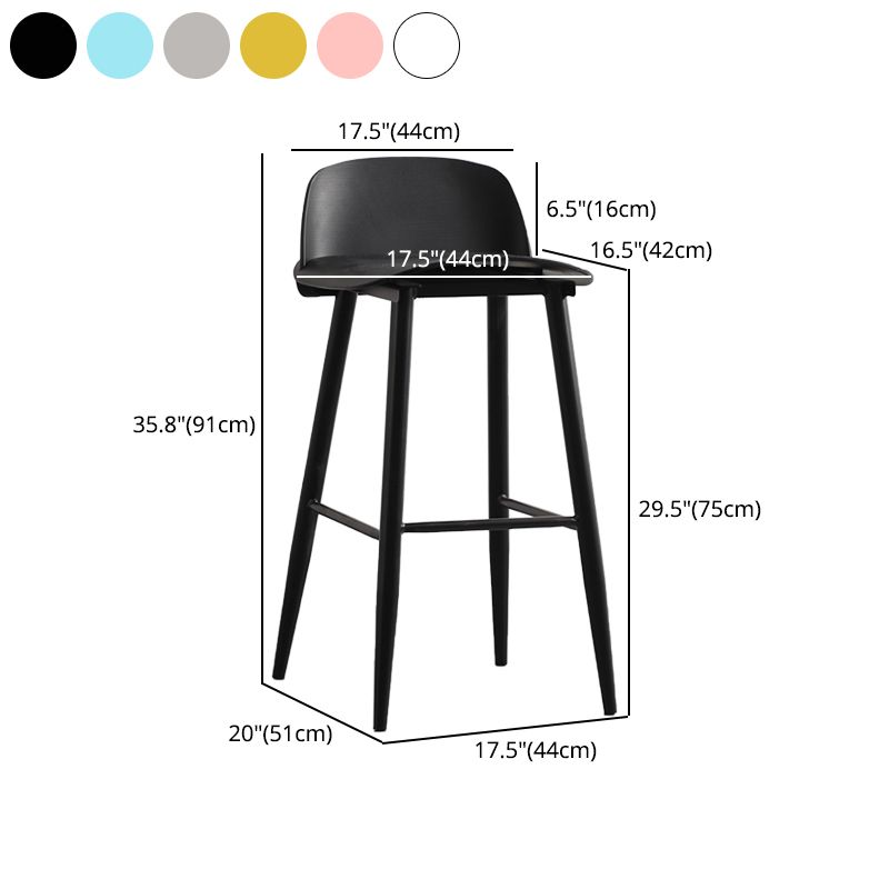 Scandinavian Plastic Kitchen Dining Room Armless Stool Low Back Bar Stool Clearhalo 'Bar Furniture' 'Bar Stools' 'bar_stools' 'furn' 'furn_bar_stools' 'furniture_bar_stools' 'Kitchen & Dining Furniture' 'kitchen&dining_furn' 'kitchen' 'kitchen_furn' Furniture' 1200x1200_ef6812aa-4ced-45ca-a125-661973a5a283