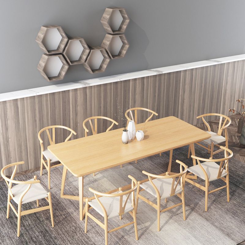 Tavolo da pranzo top in legno massiccio tavolo rettangolo con base di cavalletto