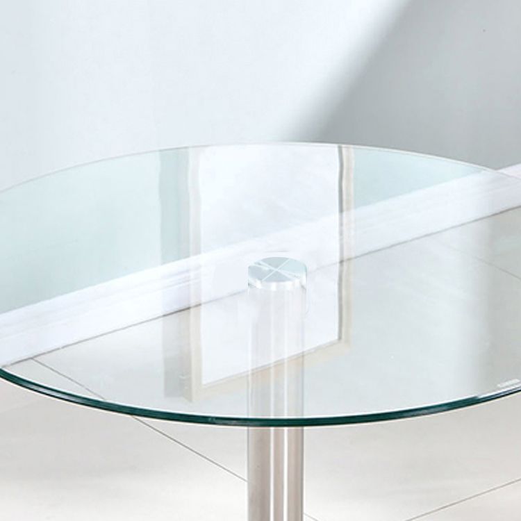 Contemporary Round Dining Room Table Tempered Glass Table with Tulip Base Clearhalo ' dining_table' 'Dining Tables & Seating' 'Dining Tables' 'furn' 'furn_dining_table' 'Furniture' 'furniture_dining_table' 'Kitchen & Dining Furniture' 'kitchen&dining_furn' 'kitchen' 'kitchen_dining_table' 1200x1200_ef6c2a8d-4c5a-4ee9-9743-5776a0d6355c