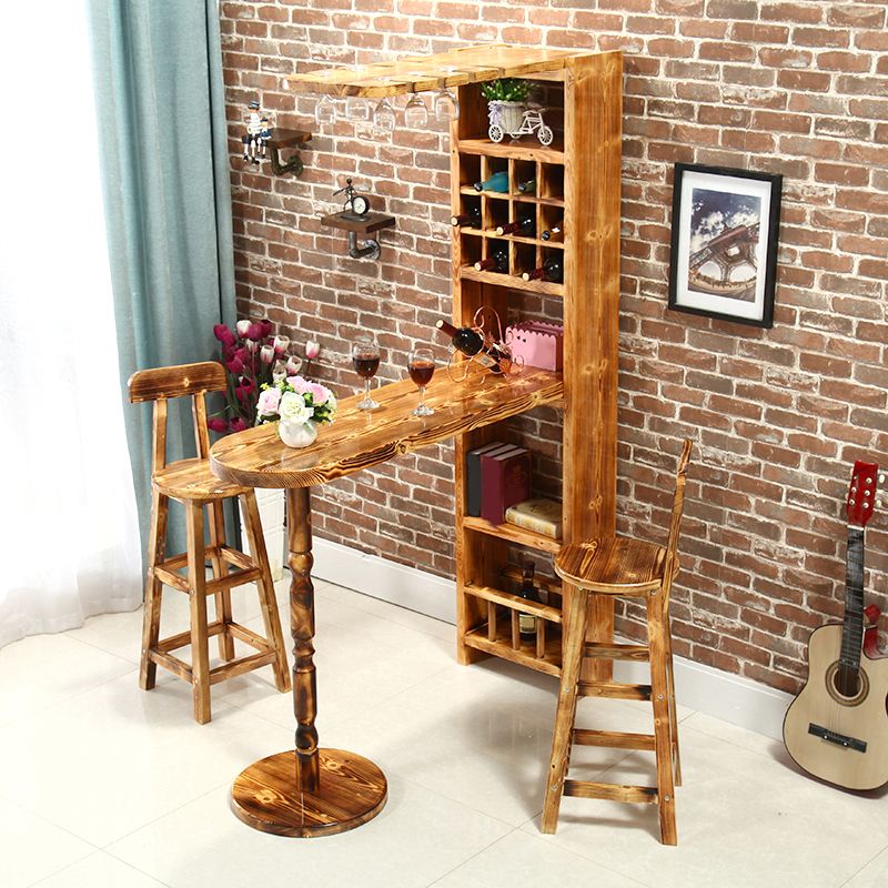 Traditional Ellipse Bar Table Storable Solid Wood Table for Living Room Clearhalo 'Bar Furniture' 'Bar Tables' 'bar_tables' 'furn' 'furn_bar_tables' 'Furniture' 'Kitchen & Dining Furniture' 1200x1200_ef6c4866-6d35-45b8-a3e4-6e465262a2d5