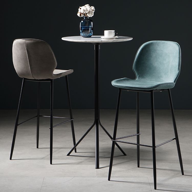 Scandinavian Footrest Matte Finish Barstool Restaurant Leather Stool Clearhalo 'Bar Furniture' 'Bar Stools' 'bar_stools' 'furn' 'furn_bar_stools' 'Furniture' 'furniture_bar_stools' 'Kitchen & Dining Furniture' 1200x1200_ef6fcc20-ba60-4974-acc0-9a08f6ad8566