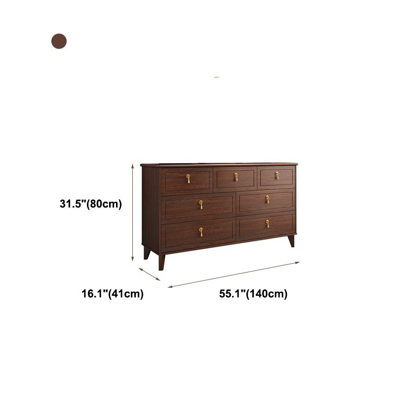 Classic Glam Wood Dresser Bruin Dresser met lade voor slaapkamer